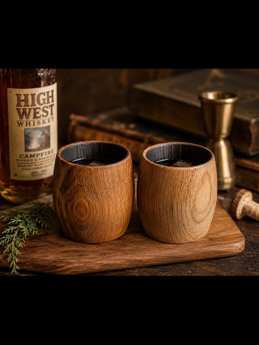 Artisan Oak White Oak Whiskey Tumblers